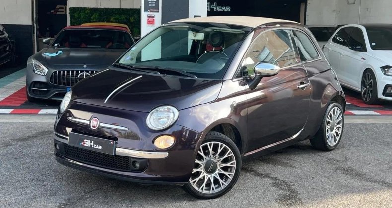 Fiat 500 CABRIOLET 1.2 70cv LOUNGE / SUIVI D'ENTR