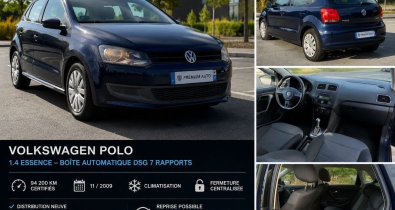 Volkswagen Polo 1.4 ESSENCE BOÃTE AUTOMATIQUE Dsg 7 vit